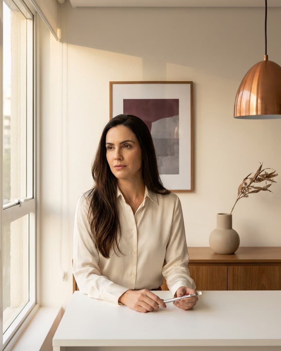 Dra. Letícia Camargo, biomédica esteta especialista em melasma e Skin Health, em sua clínica em Itaim Bibi